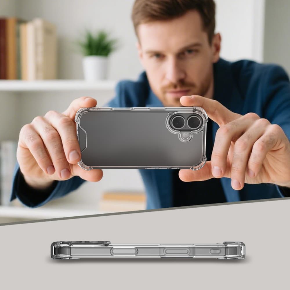 iPhone 16 Clear Anti shock Armour CC01 Case