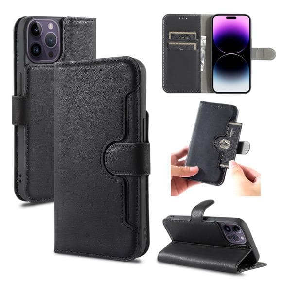 Galaxy Z Fold 4 Wallet Double Stiches PU Leather Case