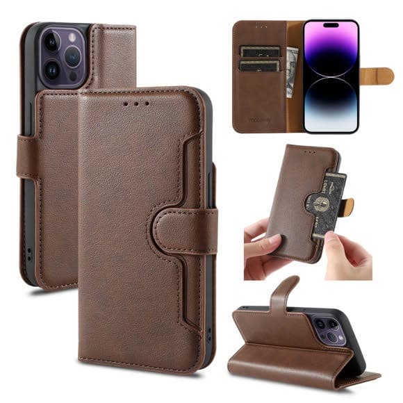 Galaxy Z Flip 5 Wallet Double Stiches PU Leather Case