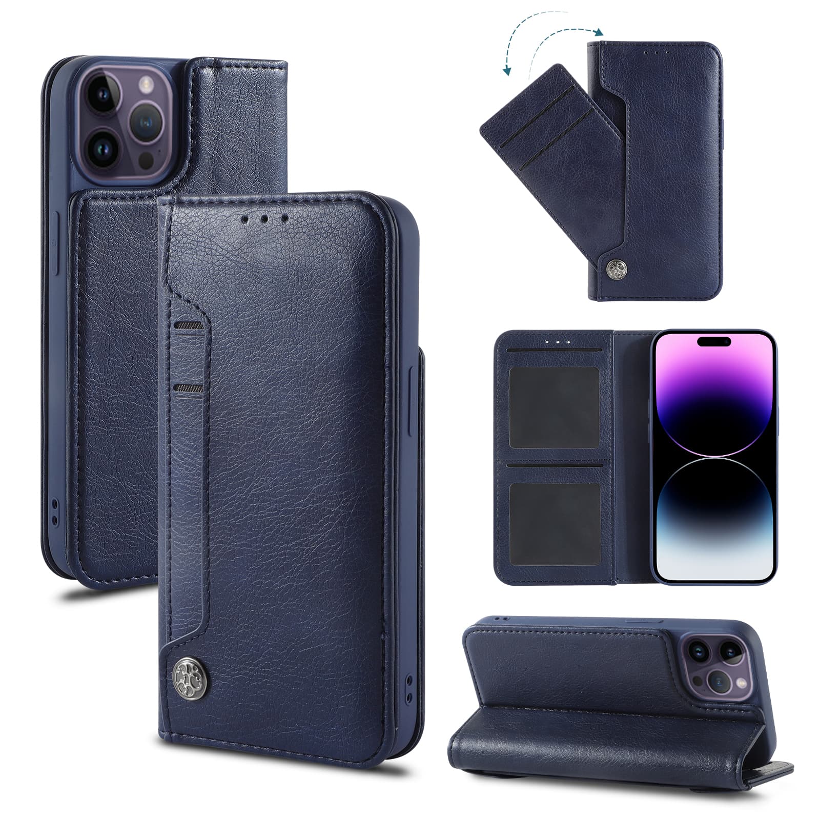 iPhone 13 Pro Max Wallet Slide Pocket Case