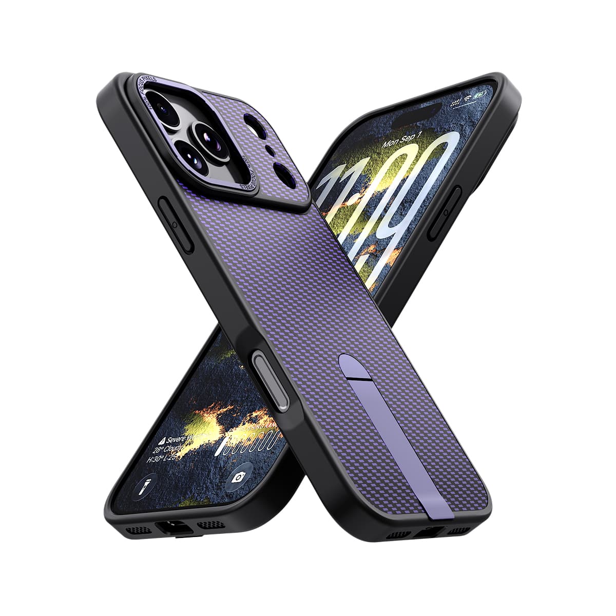 iPhone 15 Carbon Design KickStand PC30 Case