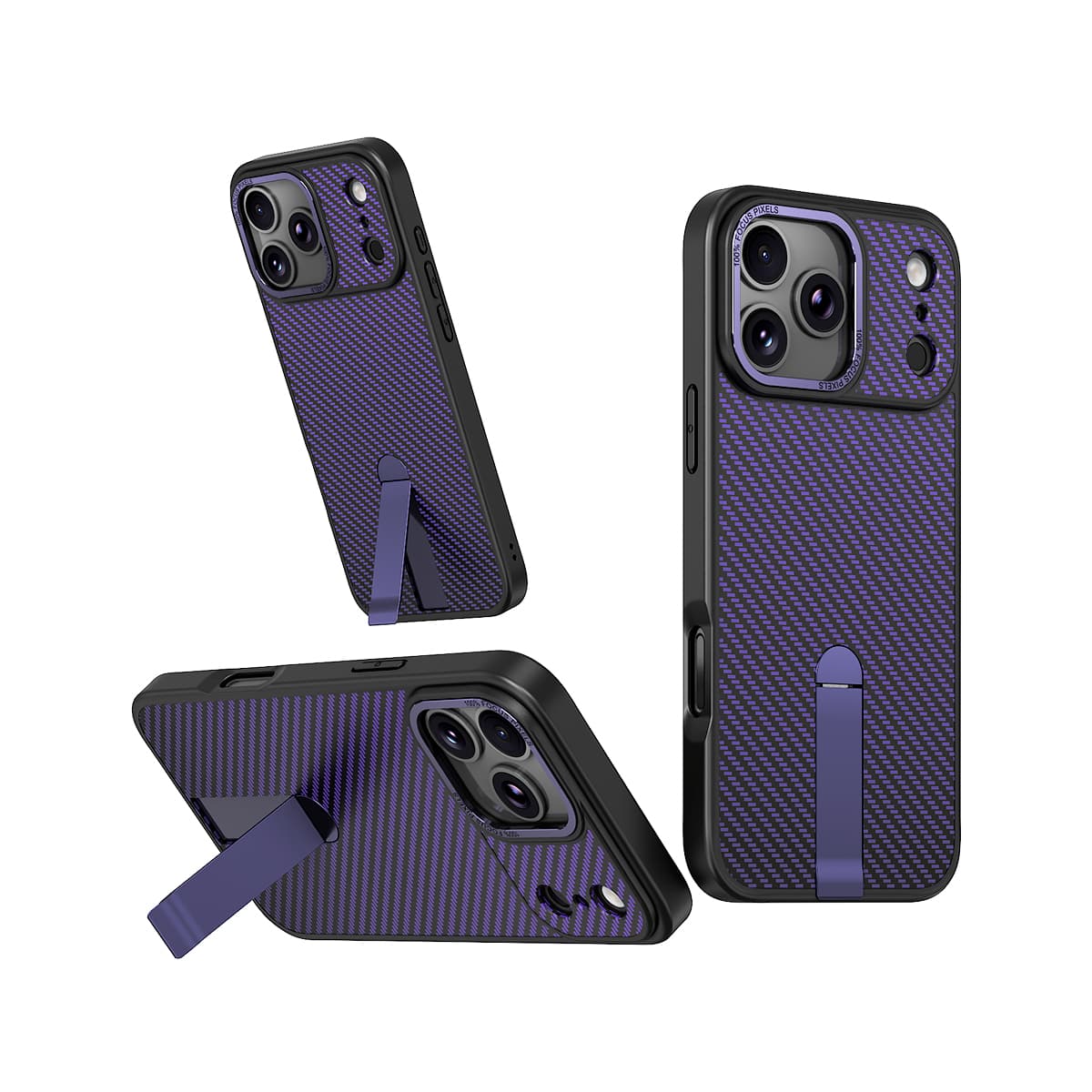 iPhone 17 Pro Max Carbon Design KickStand PC30 Case