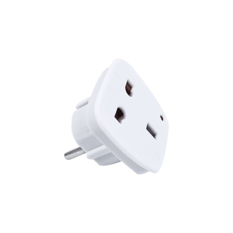 UK 3-PIN to Europe 2-PIN Travel Adaptor