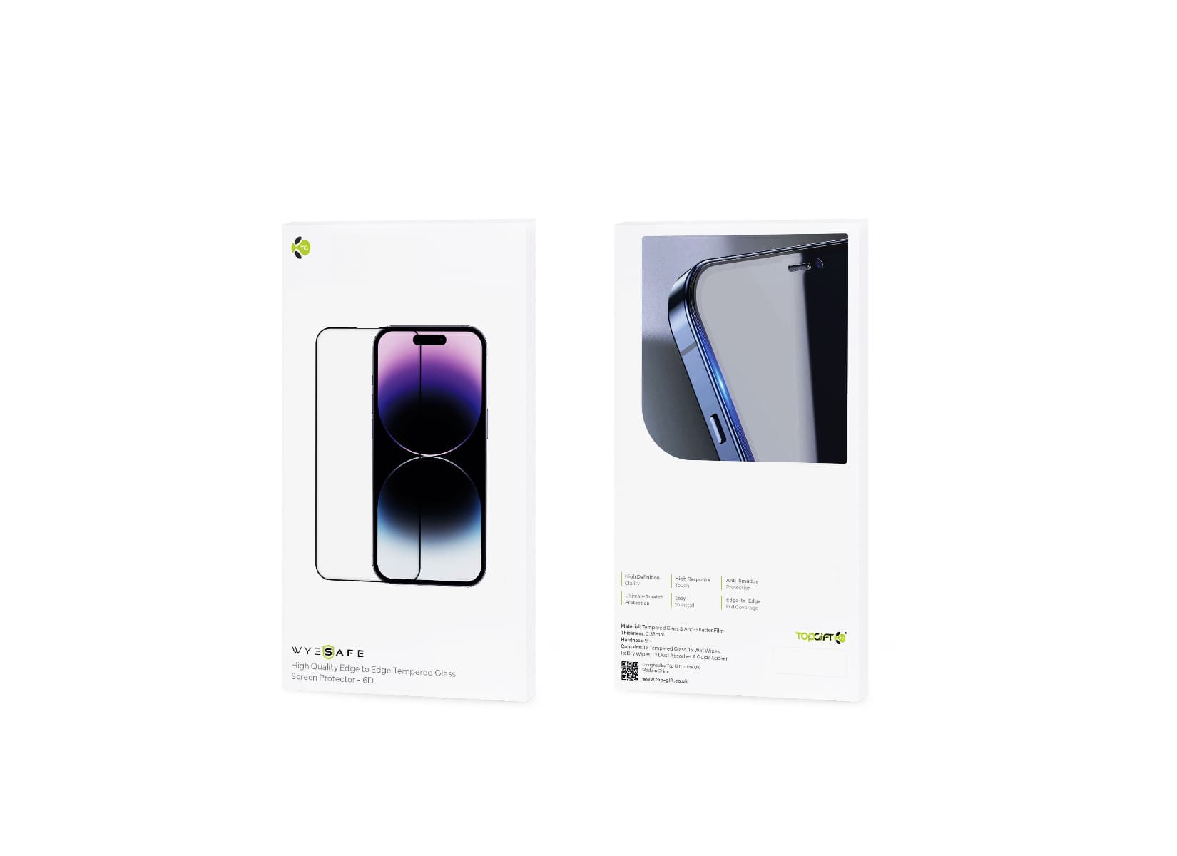 WYESAFE iPhone 16 Pro 6D Tempered Glass