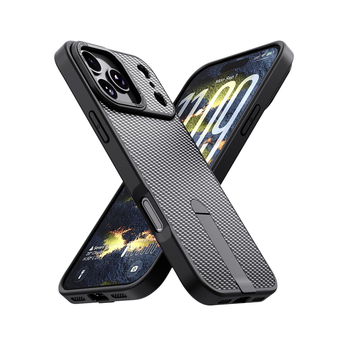iPhone 13/14 Carbon Design KickStand PC30 Case