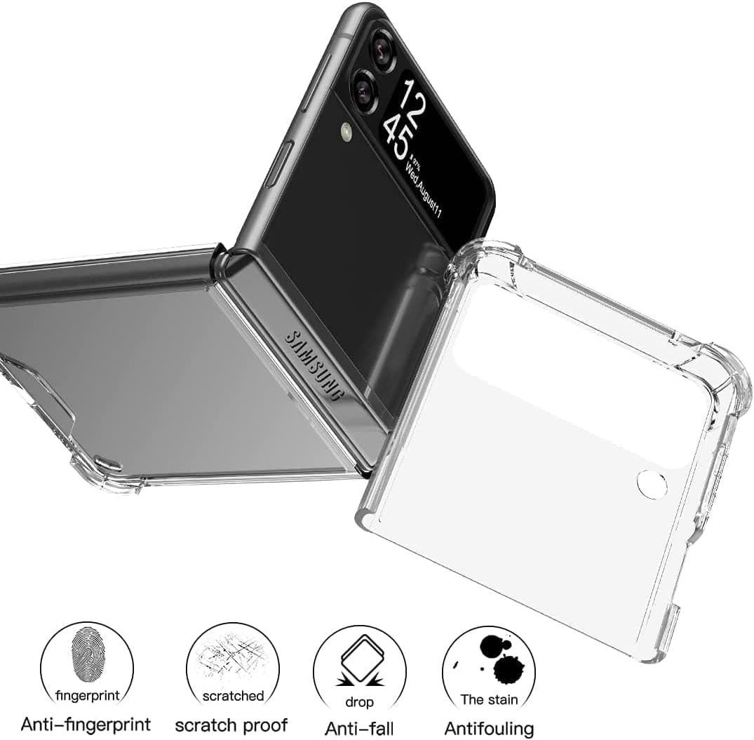 Galaxy Z Flip 3 Clear Anti Drop Case